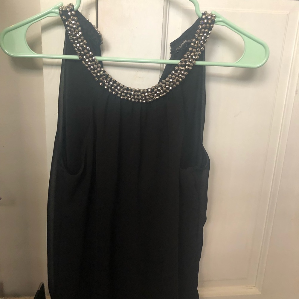 Express Beaded High neck line tank top